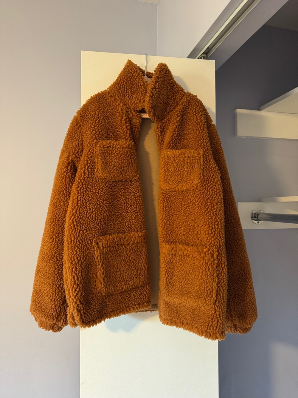 Crewcuts Cozy Teddy Sherpa Jacket in Rich Rust